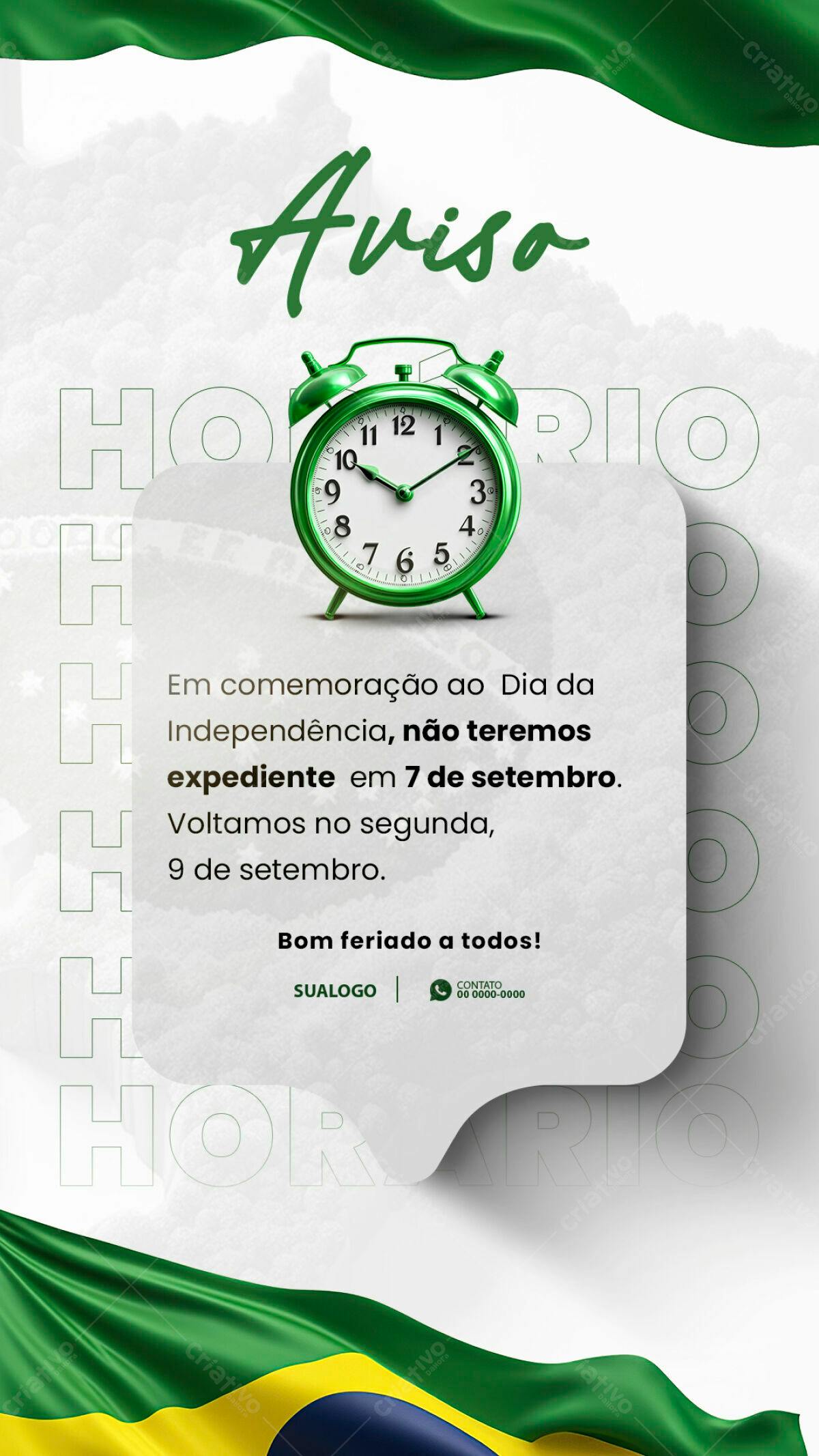 Flyer para Dia da Independência PSD Editável