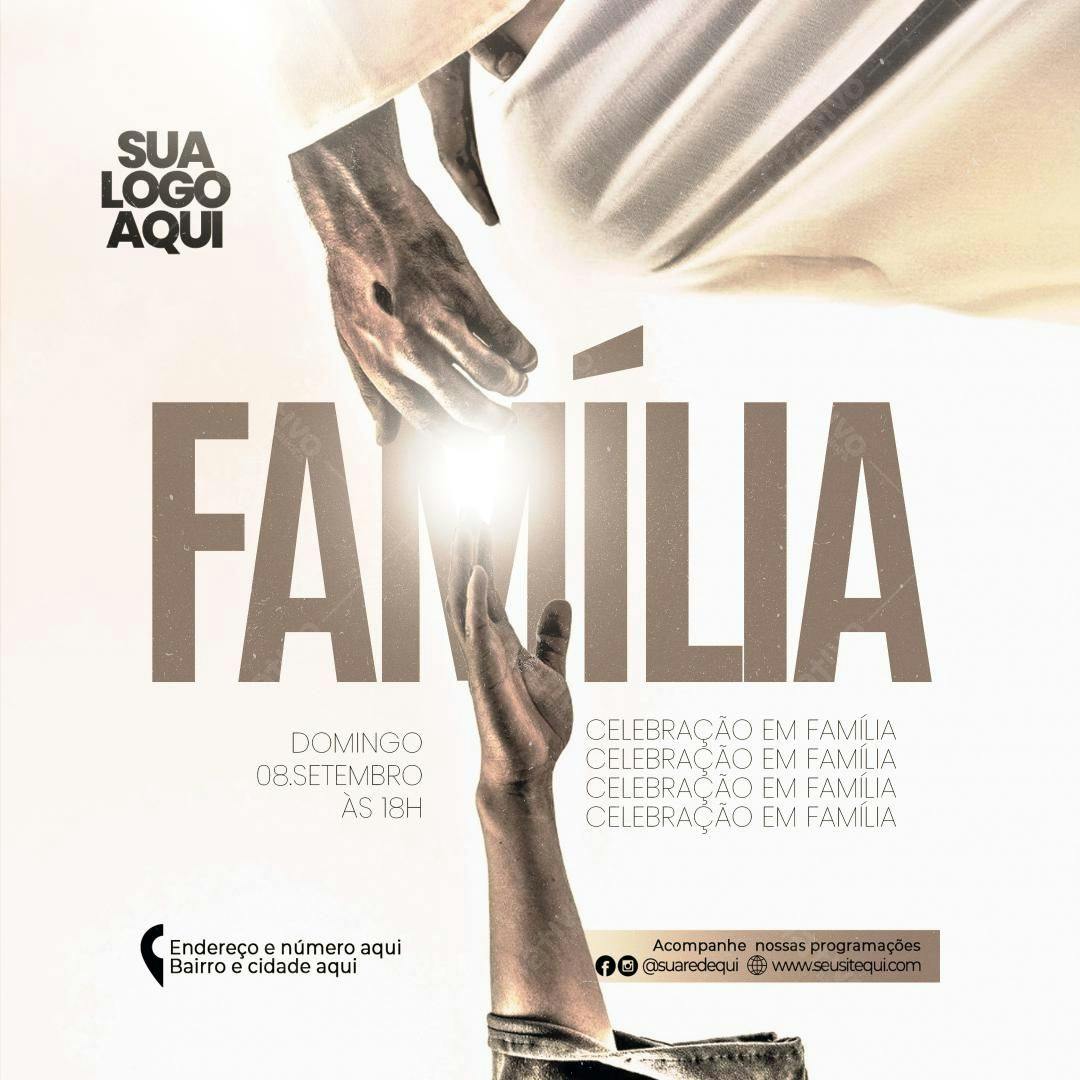 Flyer para Celebração em Família PSD Editável