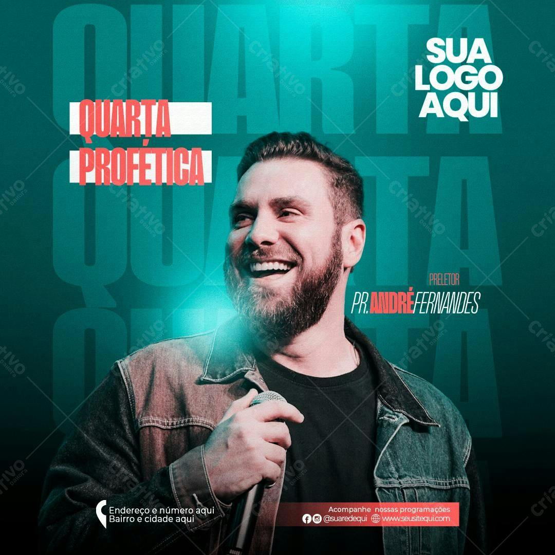 Flyer para Quarta Profética PSD Editável