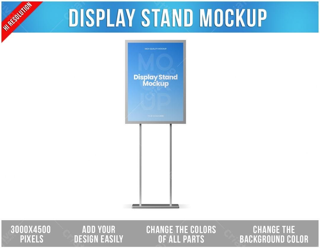 Mockup Realista de Display Stand Moderno