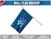 Flag psd editable mockup