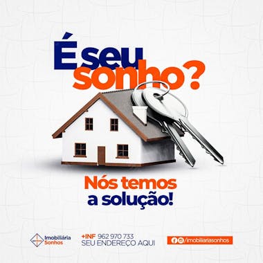 Flyer nós te ajudamos a ter uma casa própria imobiliária