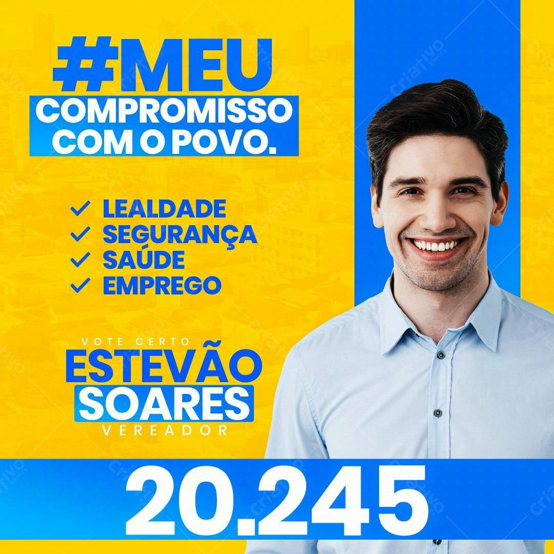 Postagem Eleitoral PSD Editável para Candidato