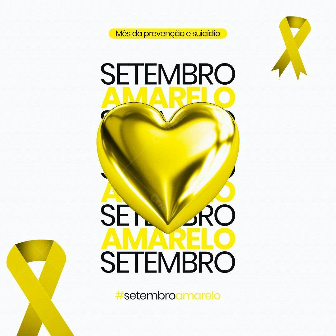 Post Setembro Amarelo PSD Editável