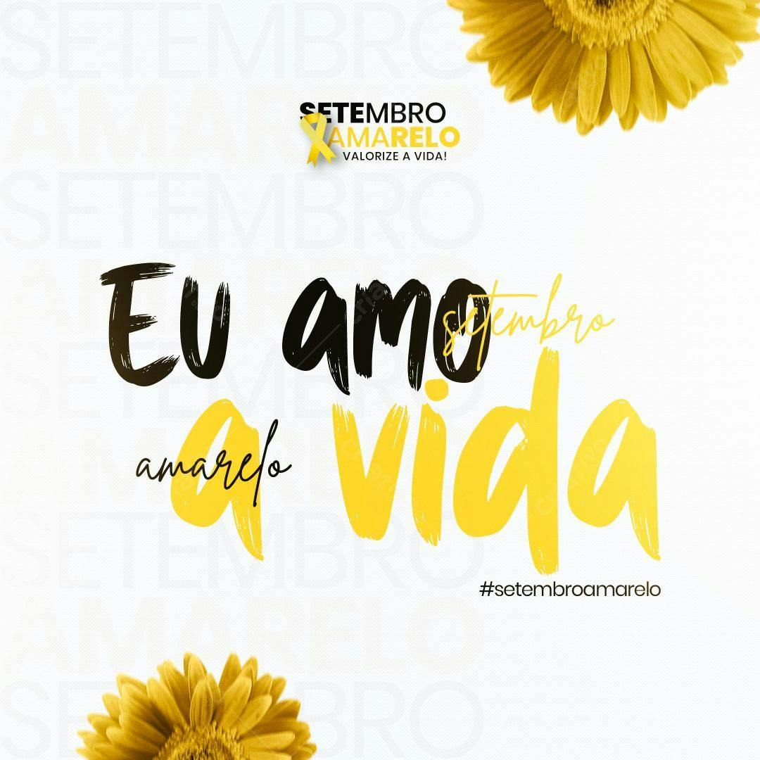 Post Setembro Amarelo PSD Editável