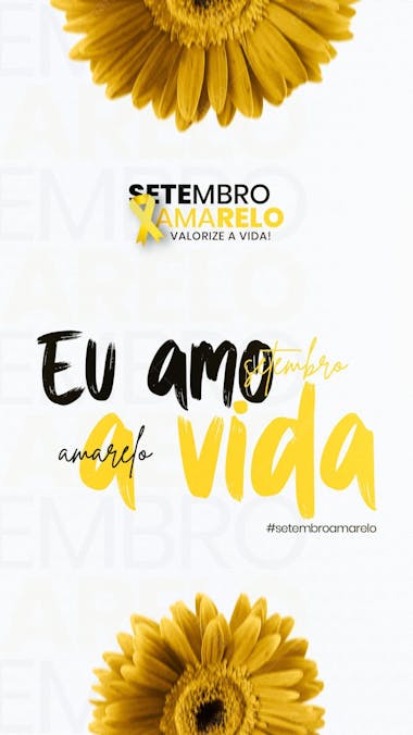 Status flyer valorize a vida setembro amarelo social media