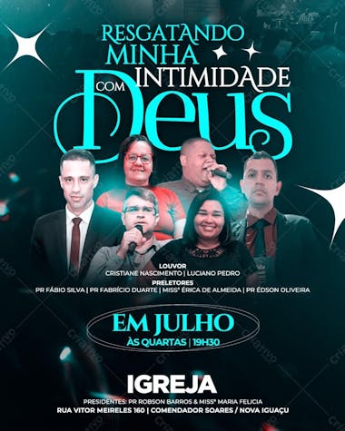 Flyes gospel campanha profética as quartas feiras