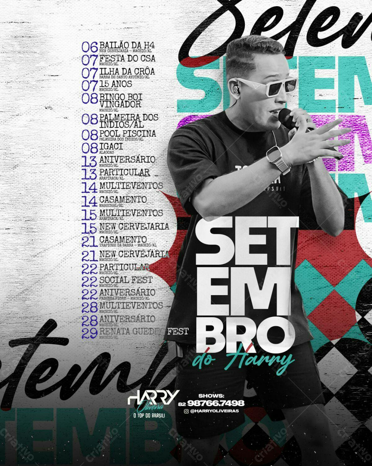 Flyer para Shows do Harry PSD Editável