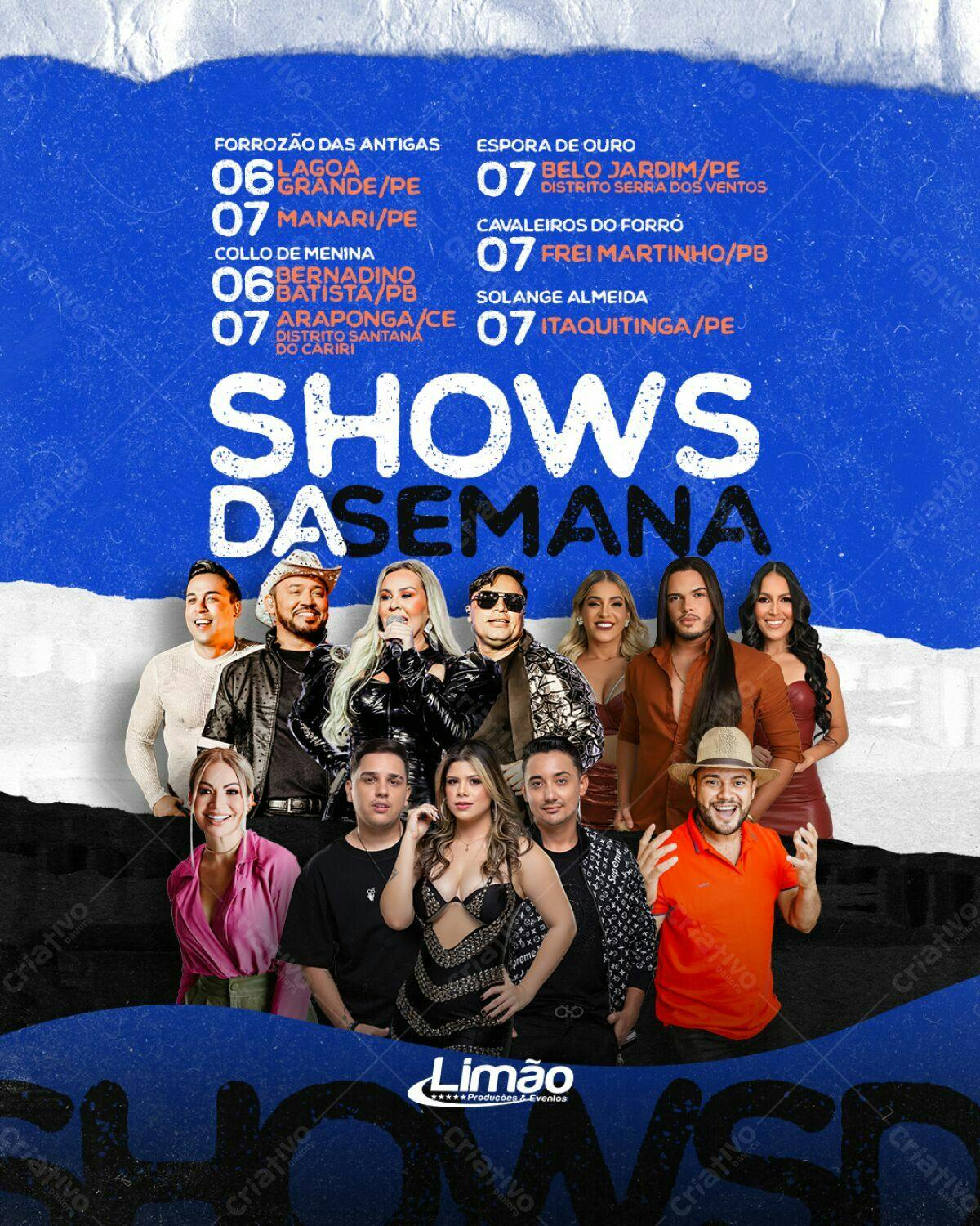 Flyer Shows da Semana PSD Editável