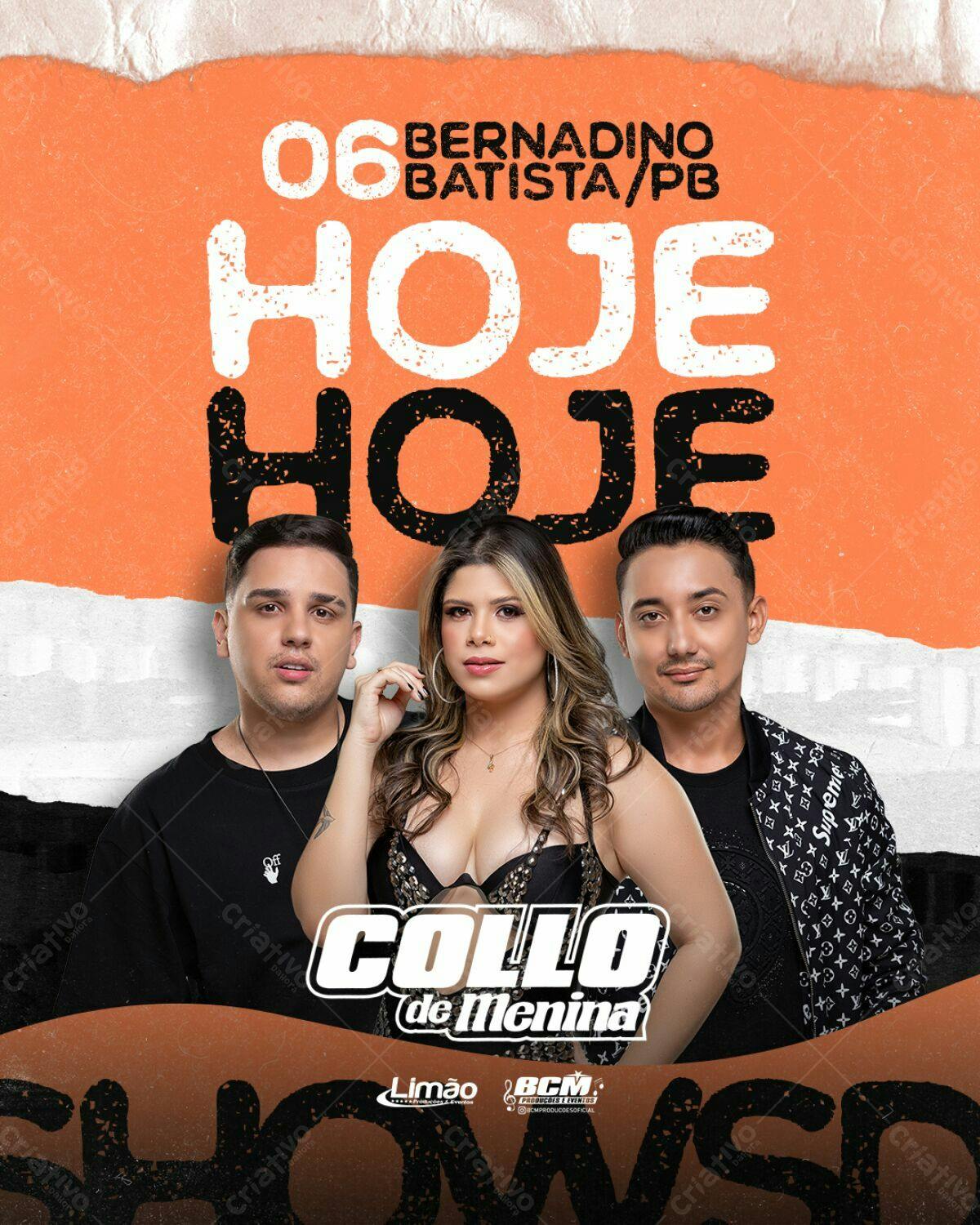 Flyer para Show Collo de Menina PSD Editável