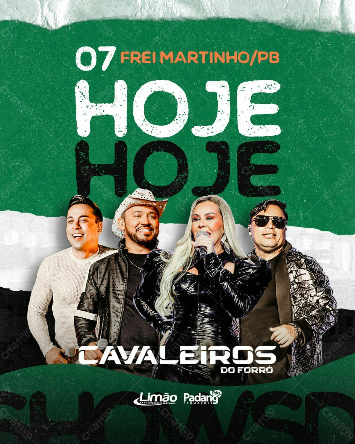 Flyer para Show Cavaleiros do Forró PSD Editável