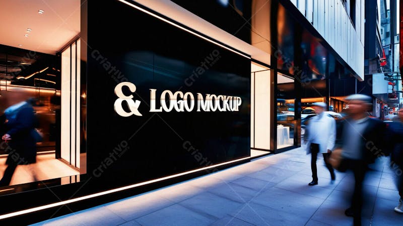 Logotipo mockup 3d fachada sinal perspectiva logo em edifício moderno psd 2a