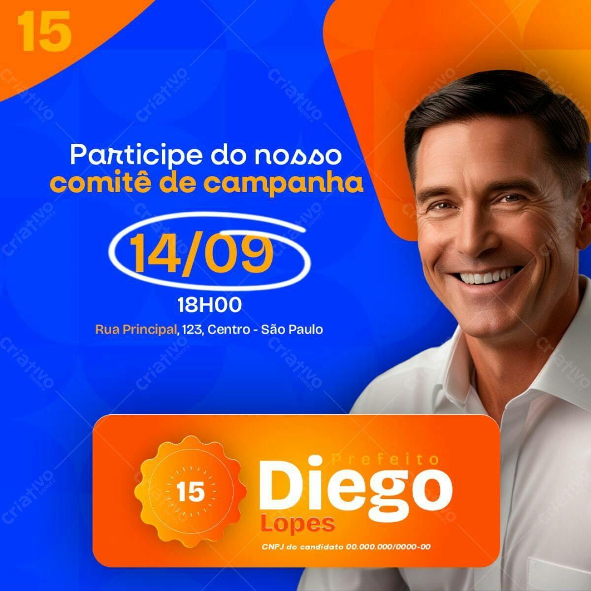 Flyer para Campanha Política PSD Editável