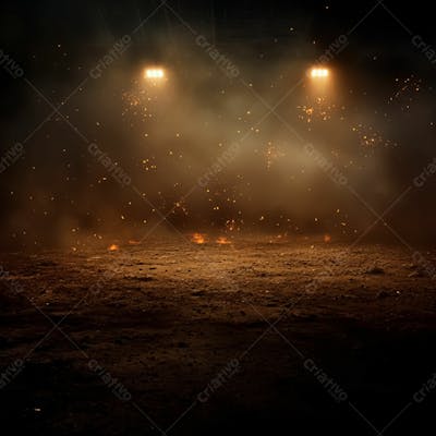 Imagem De Um Campo De Futebol Improvisado A Noite Com Luzes