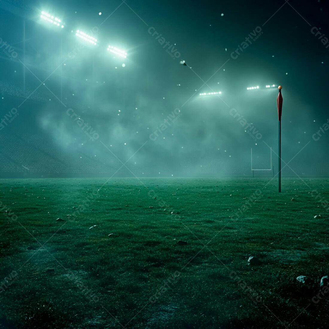 Campo de futebol americano noturno