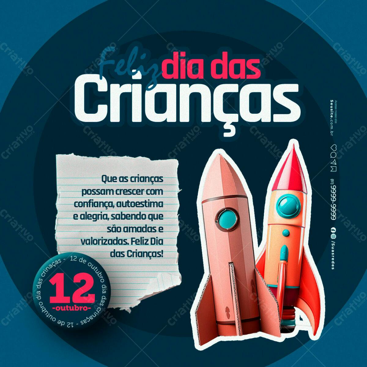 Flyer Dia das Crianças PSD Editável
