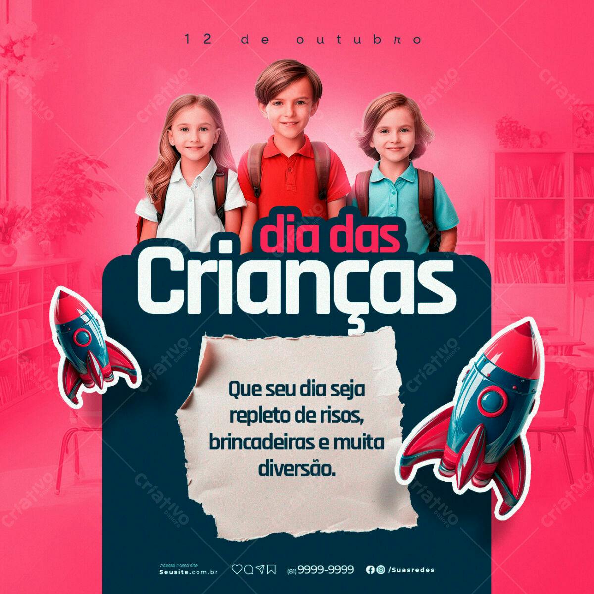 Flyer Dia das Crianças PSD Editável