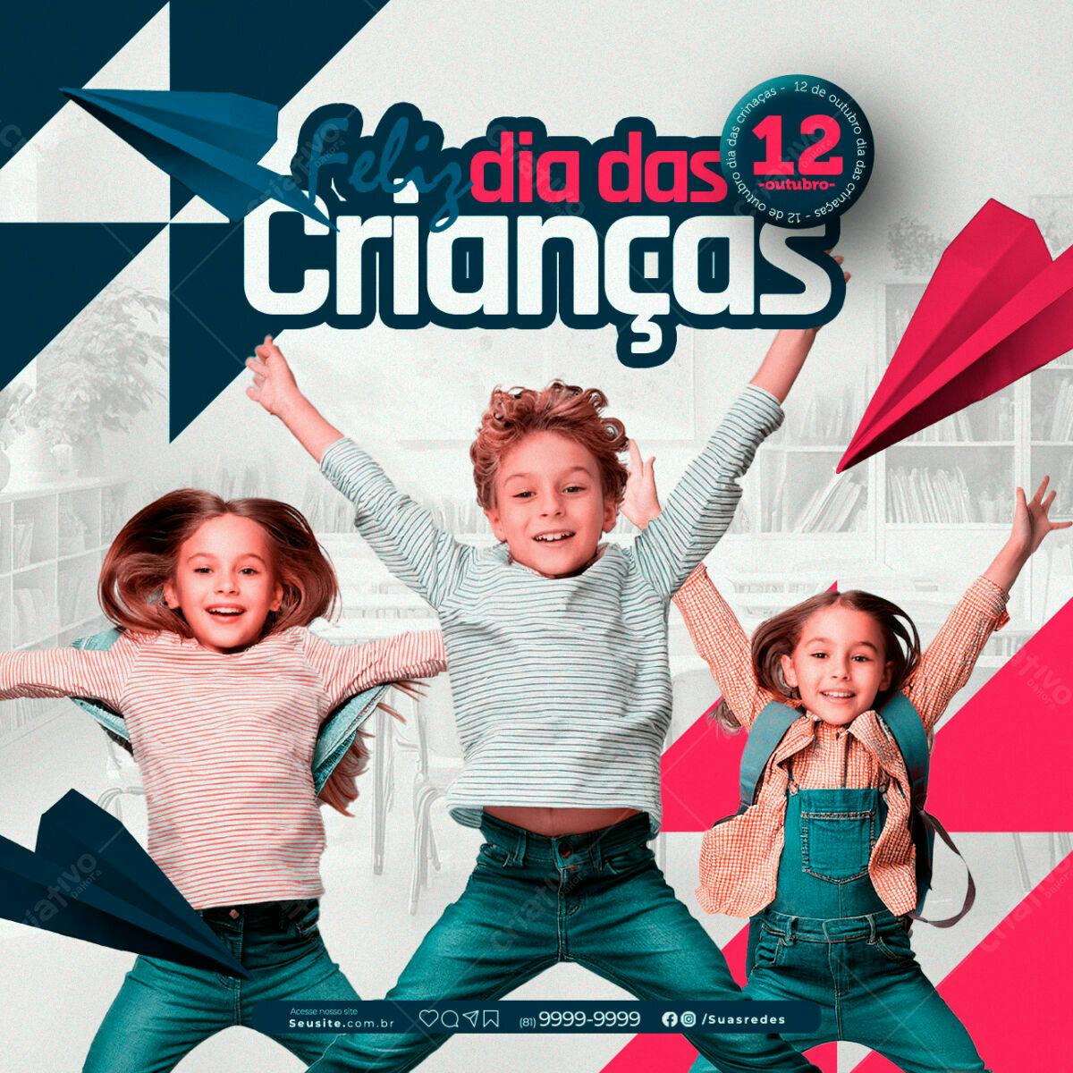 Flyer Dia das Crianças PSD Editável