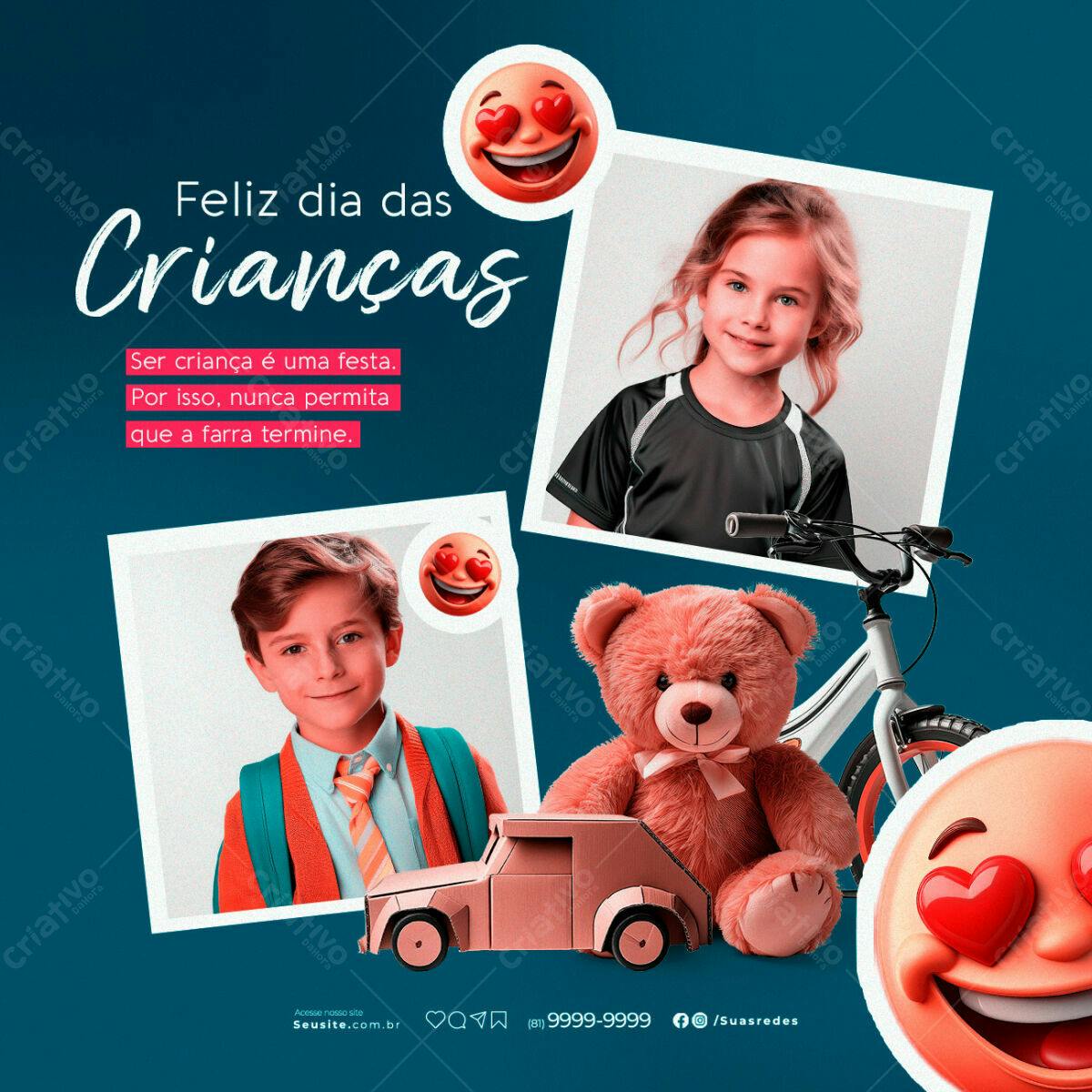 Flyer Dia das Crianças PSD Editável