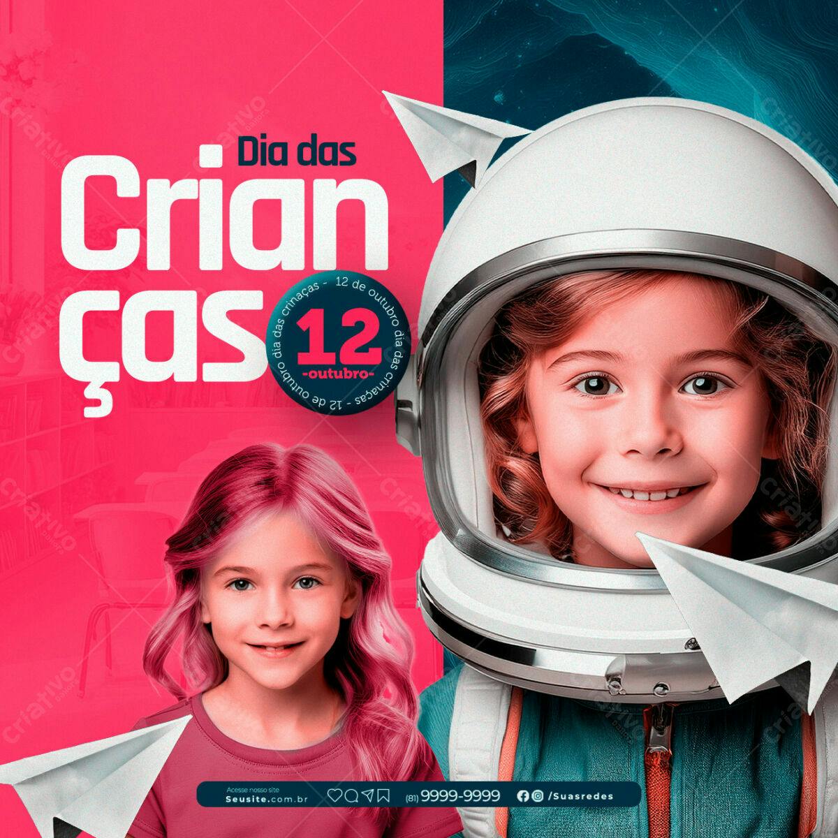 Flyer Dia das Crianças PSD Editável