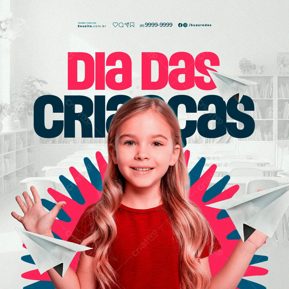 Flyer Dia das Crianças PSD Editável