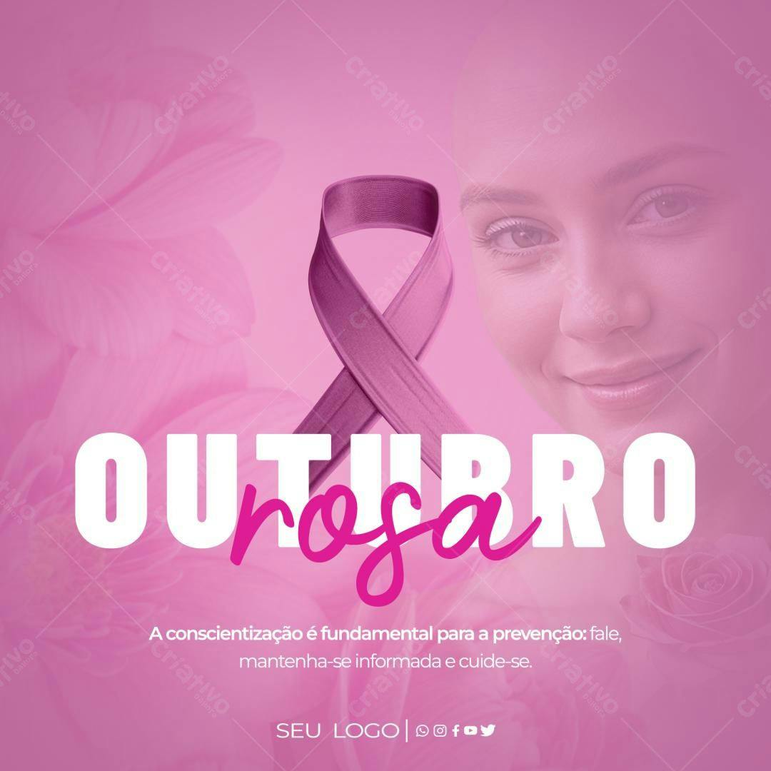 Postagem Outubro Rosa PSD Editável