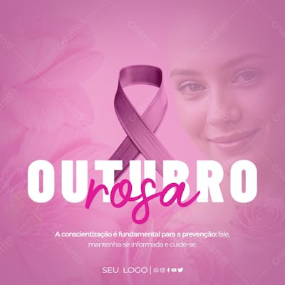 Outubro Rosa Mês de Alerta para prevênção do câncer de mama