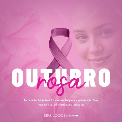Postagem Outubro Rosa PSD Editável