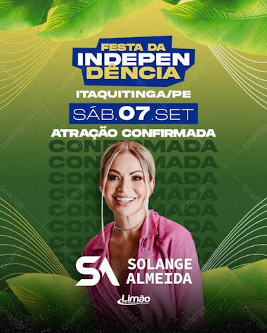 Atração confirmada 07set solange almeida