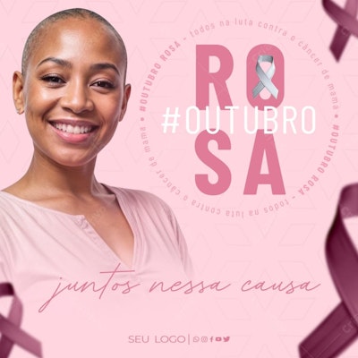 Postagem Outubro Rosa PSD Editável