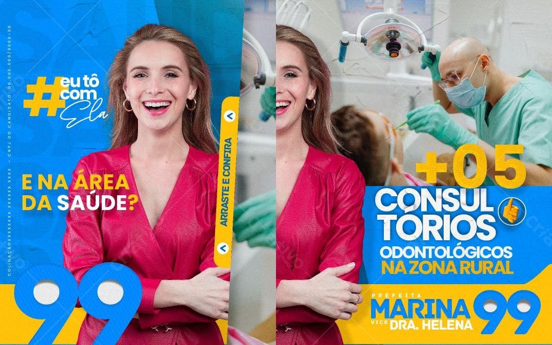 Flyer Campanha Política Saúde PSD Editável