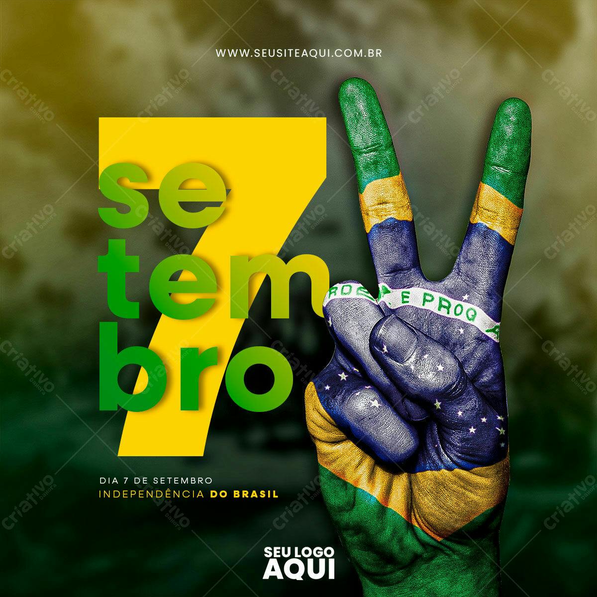 Flyer Independência do Brasil PSD Editável