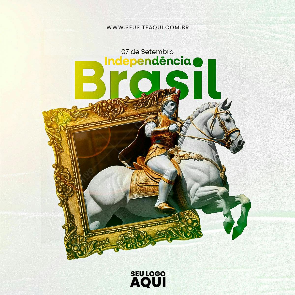 Flyer 7 de Setembro Independência Brasil PSD Editável