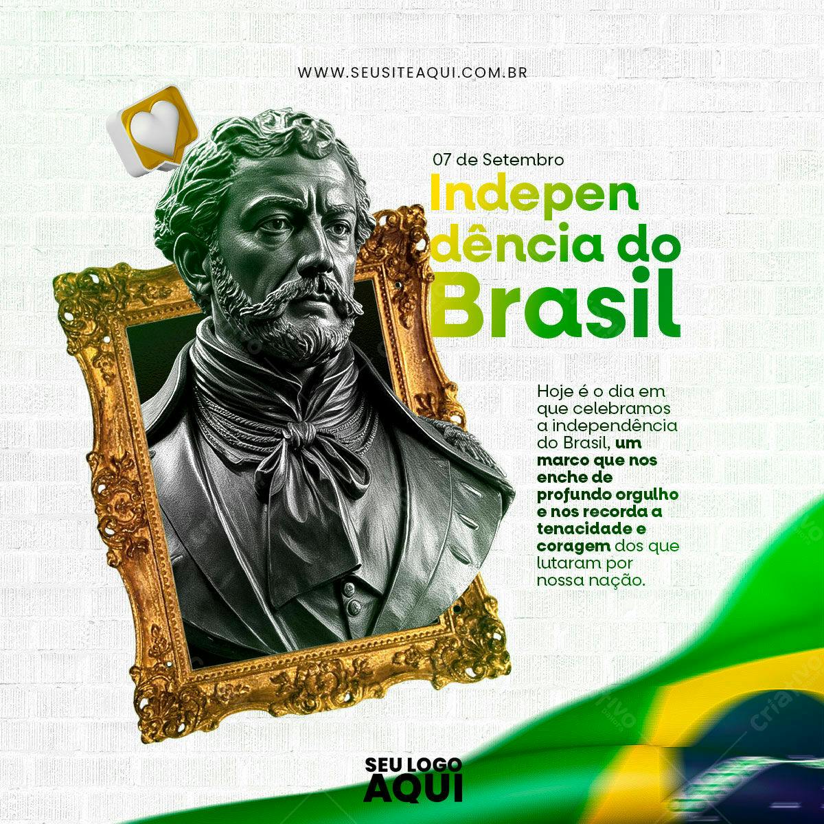 Flyer para Independência do Brasil PSD Editável