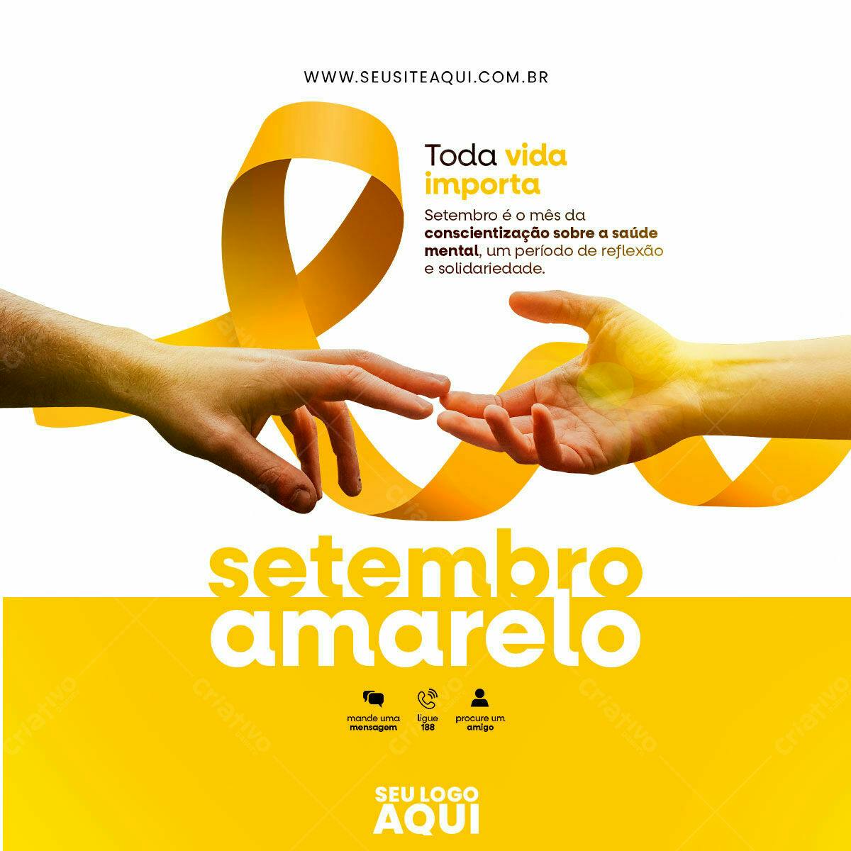 Flyer Setembro Amarelo PSD Editável