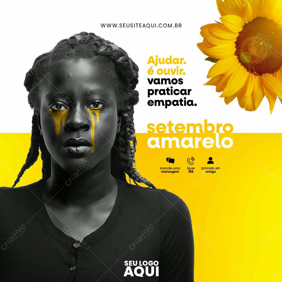 Post Setembro Amarelo PSD Editável