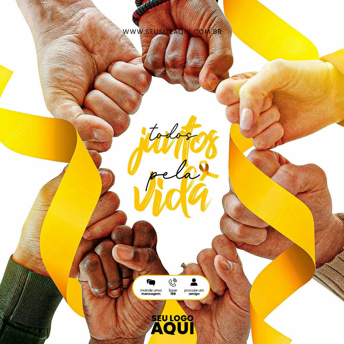 Flyer para Campanha pela Vida PSD Editável