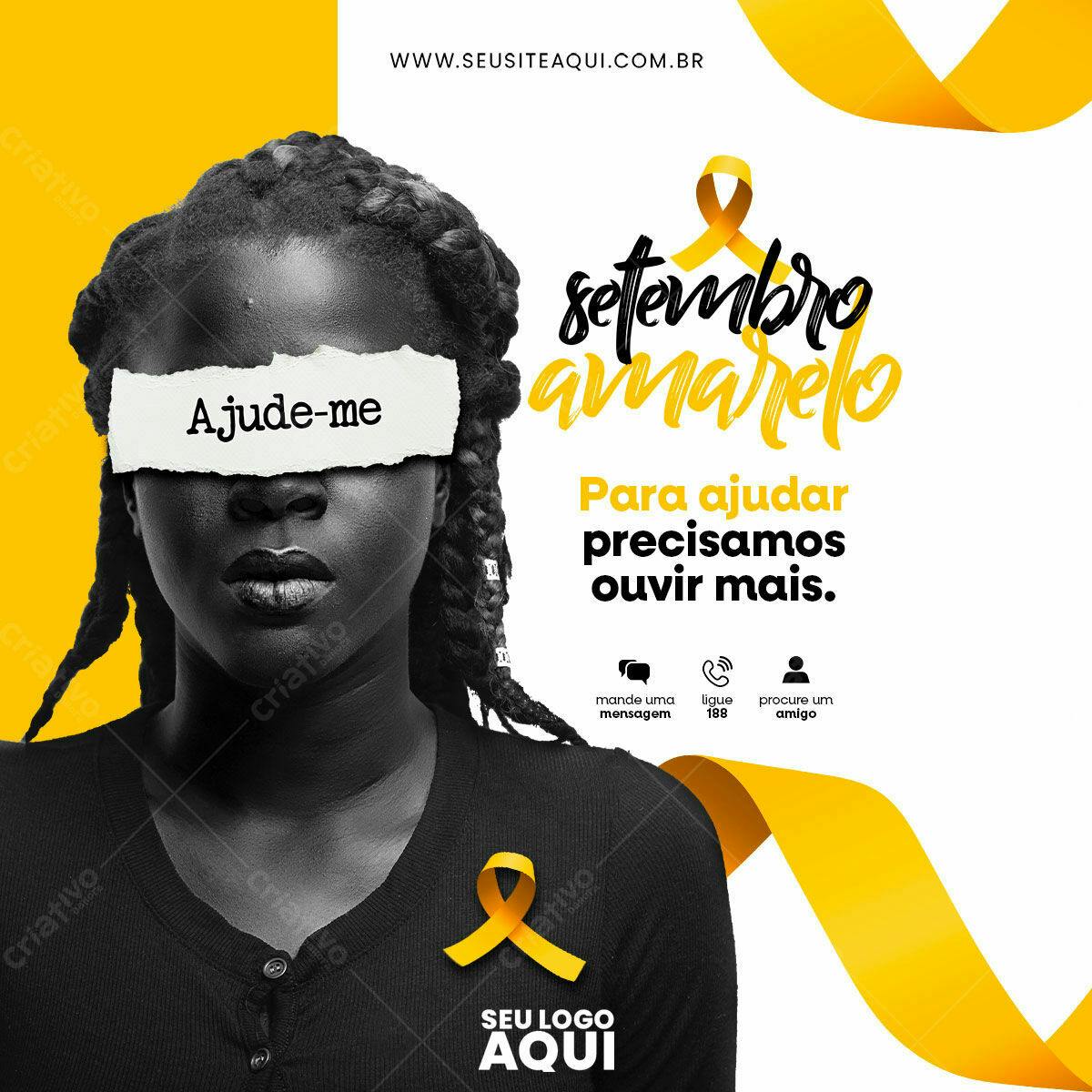 Flyer Setembro Amarelo PSD Editável