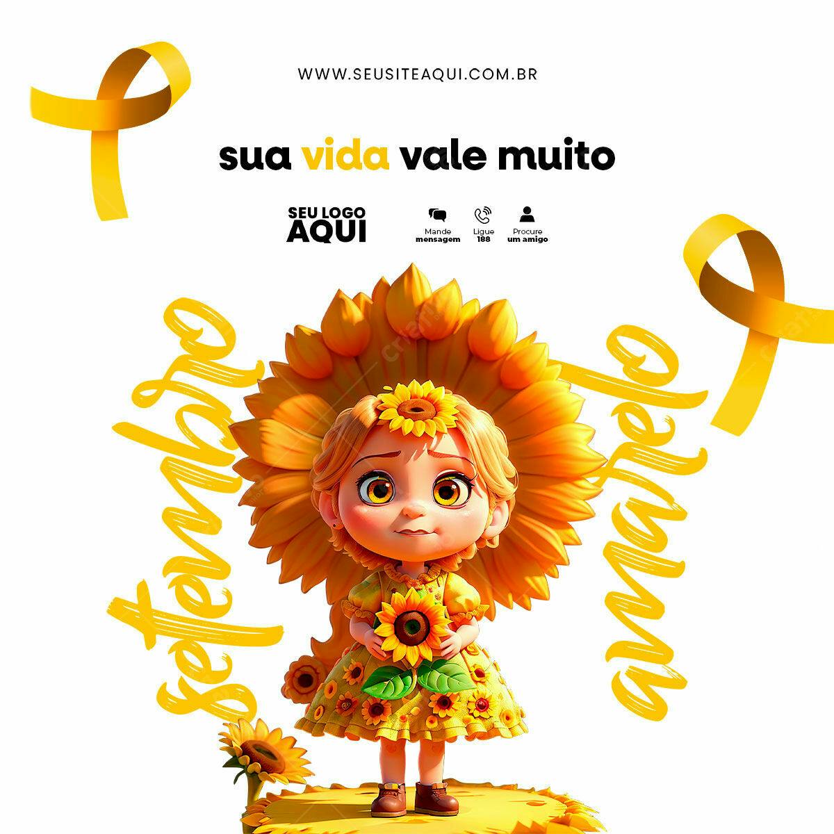 Flyer Setembro Amarelo PSD Editável