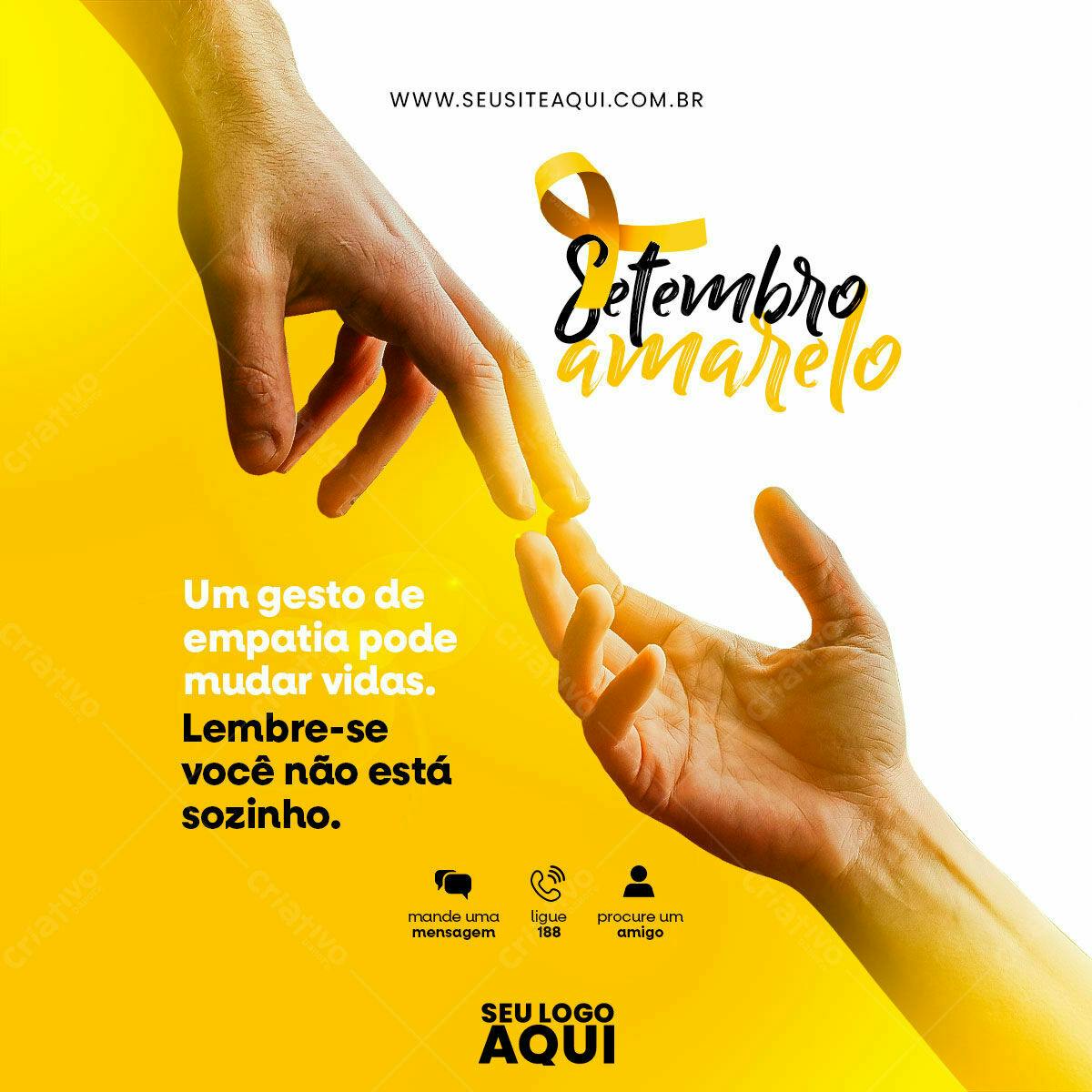 Post Setembro Amarelo PSD Editável