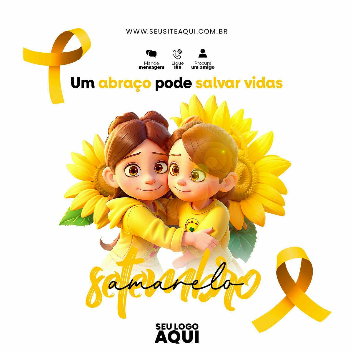 Flyer Setembro Amarelo PSD Editável
