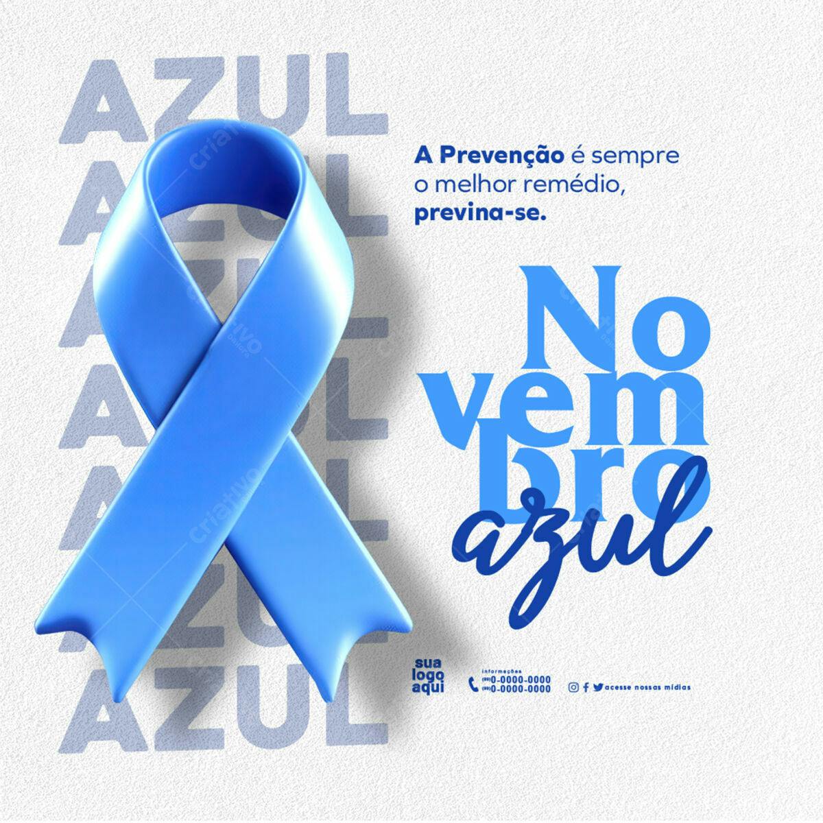 Post para Novembro Azul PSD Editável