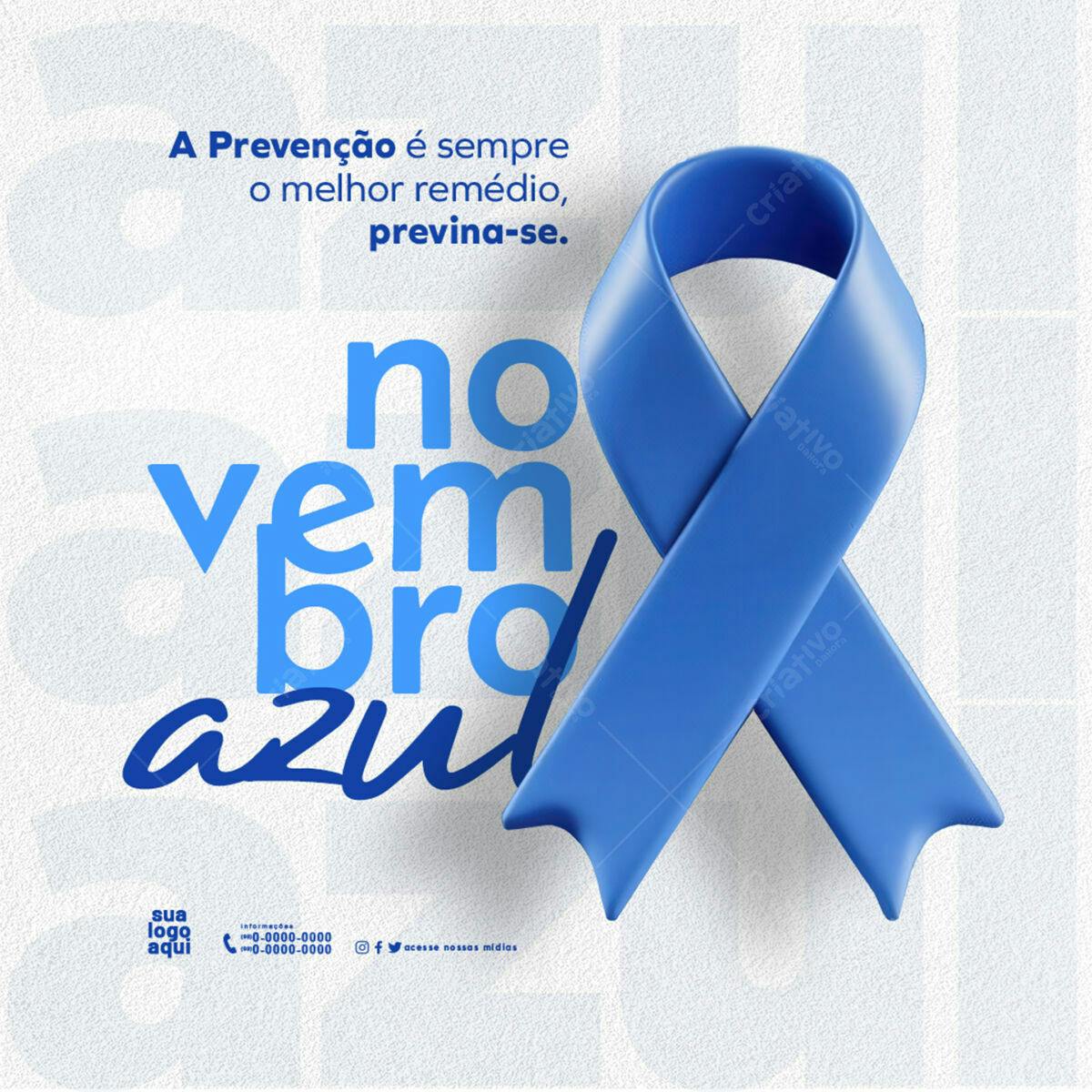 Post para Novembro Azul PSD Editável