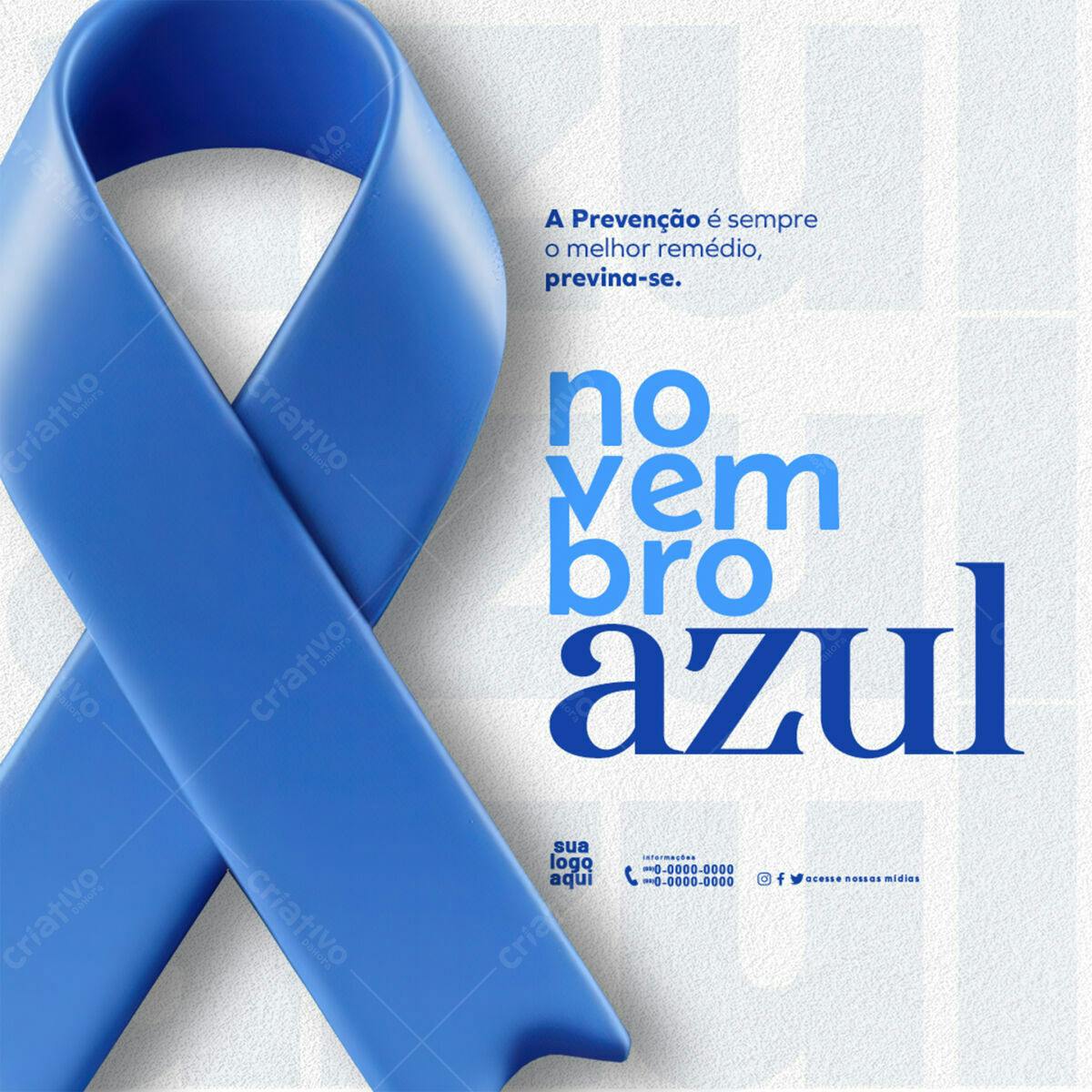 Flyer Novembro Azul PSD Editável