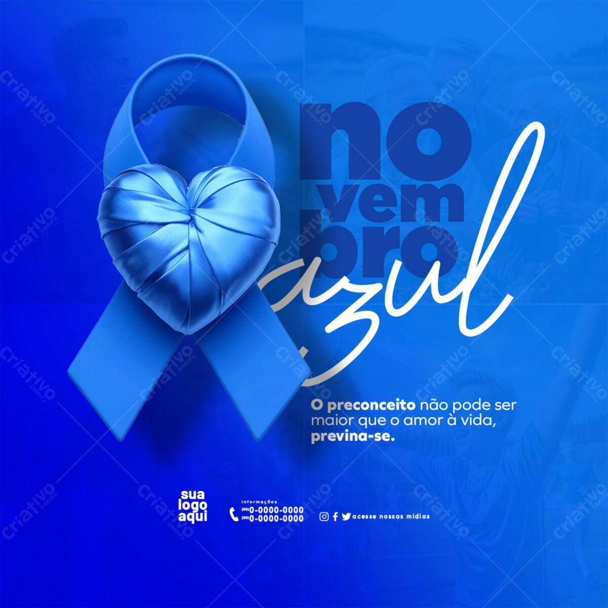 Post para Novembro Azul PSD Editável