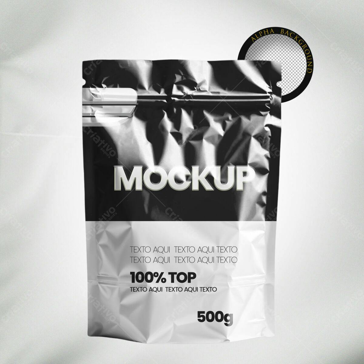 Embalagem Stand Up Pouch PSD Editável