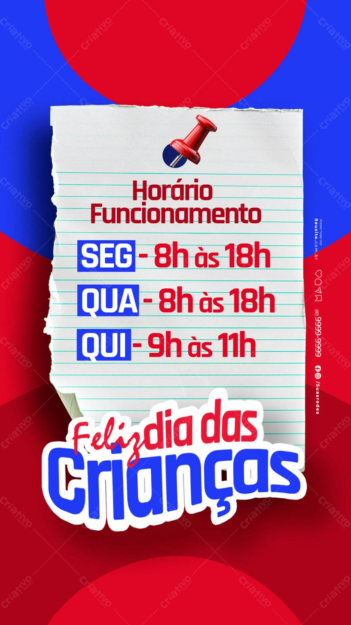 Flyer Dia das Crianças PSD Editável