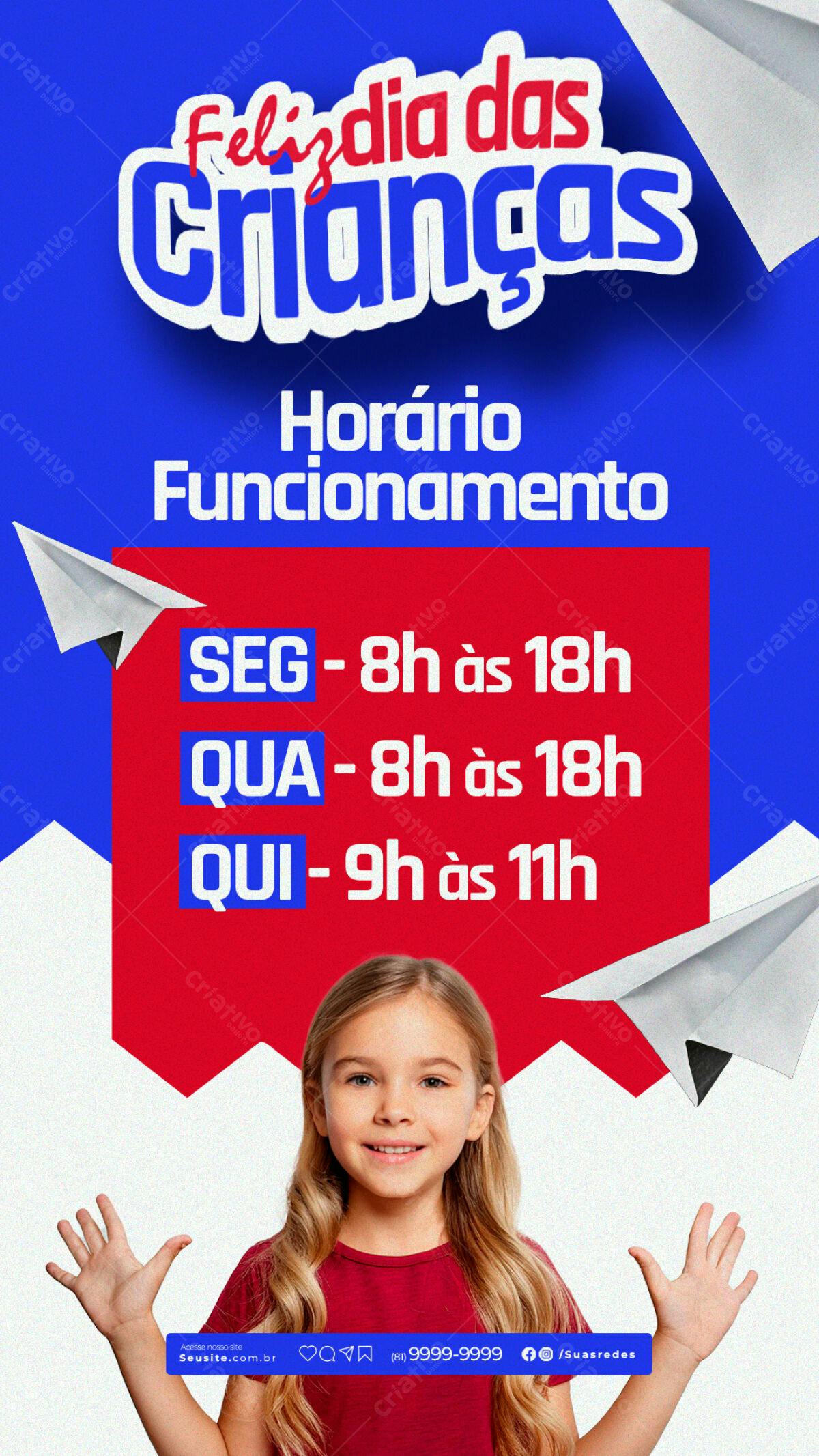Flyer Dia das Crianças PSD Editável