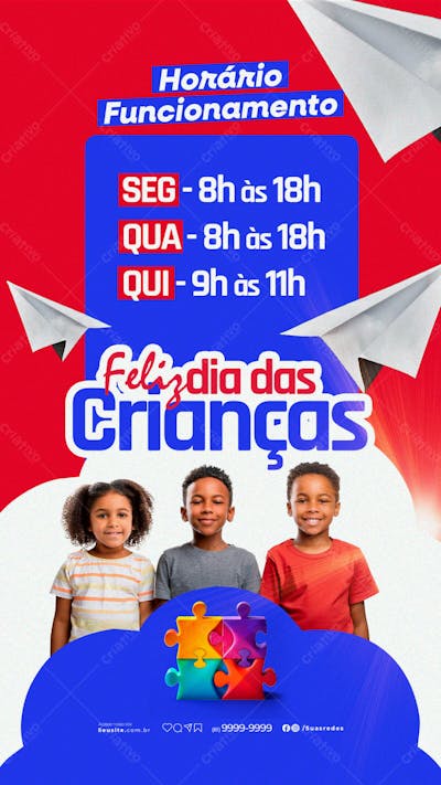 Social Media Horário De Funcionamento Dia Das Crianças 05