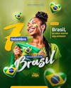 Brazil independence day, september 7th, social media